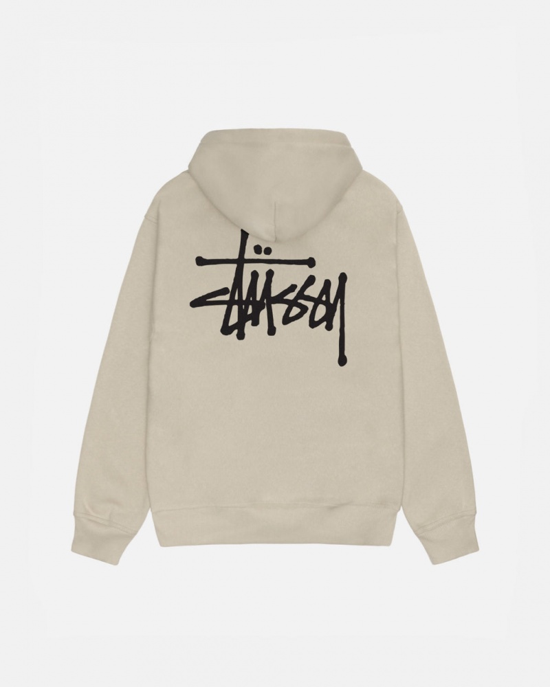 Stussy Basic Stussy Zip Hoodie - Unisex Hoodies Kaki | MXDFL58434