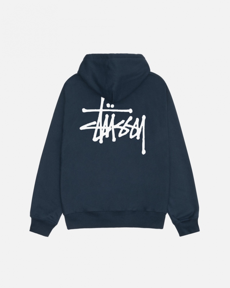 Stussy Basic Stussy Zip Hoodie - Unisex Hoodies Azul Marino | TMXPQ90361