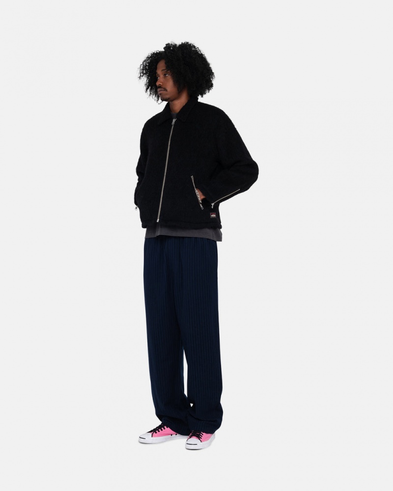 Stussy Beach Pant Lana Stripe - Unisex Pants Azul Marino | MXJKU38608