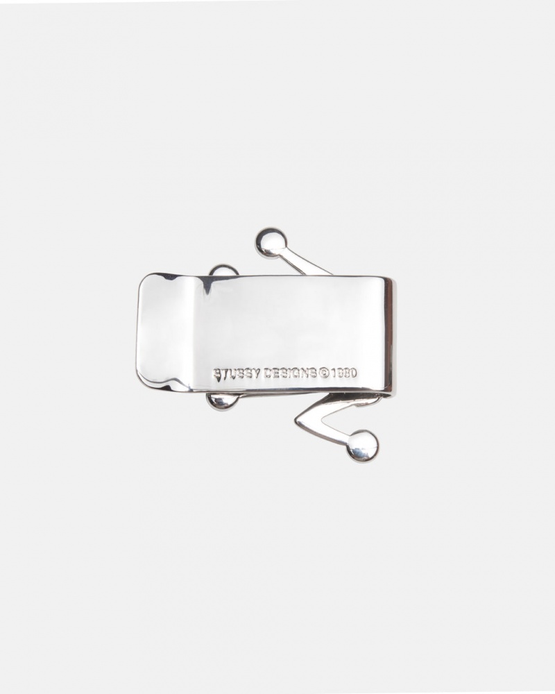 Stussy Bent Crown Money Clip - Novelty Home Plateados | GMXUC18393