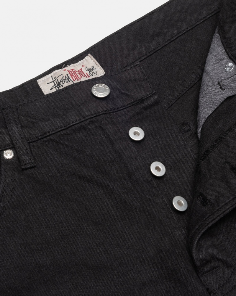 Stussy Big Ol& Jean Overdyed - Unisex Denim Negros | FMXHY49632