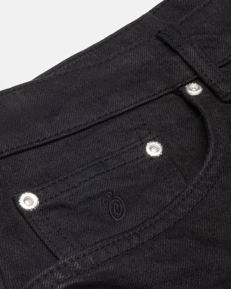 Stussy Big Ol& Jean Overdyed - Unisex Denim Negros | FMXHY49632