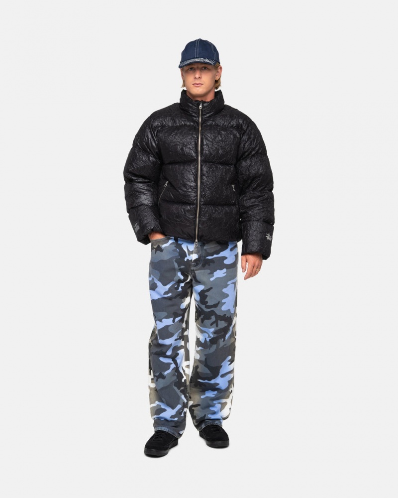 Stussy Big Ol& Jean Spray Dye Lona - Unisex Denim Azules Camuflados | MXQCS23125