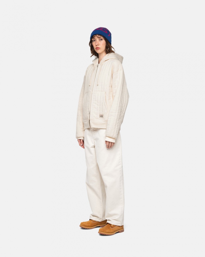 Stussy Big Ol& Jean Washed Lona - Unisex Pants Beige | MXIIZ83827