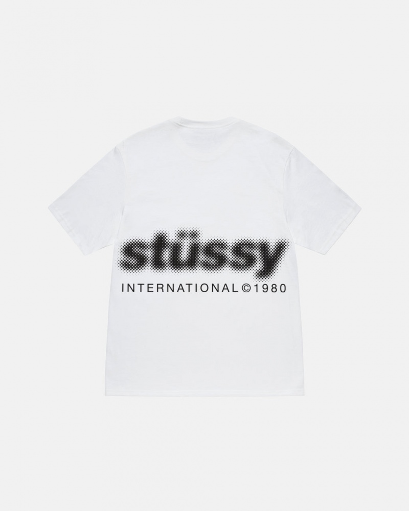 Stussy Blur Tee - Unisex Shortsleeve Blancos | YMXGT13206