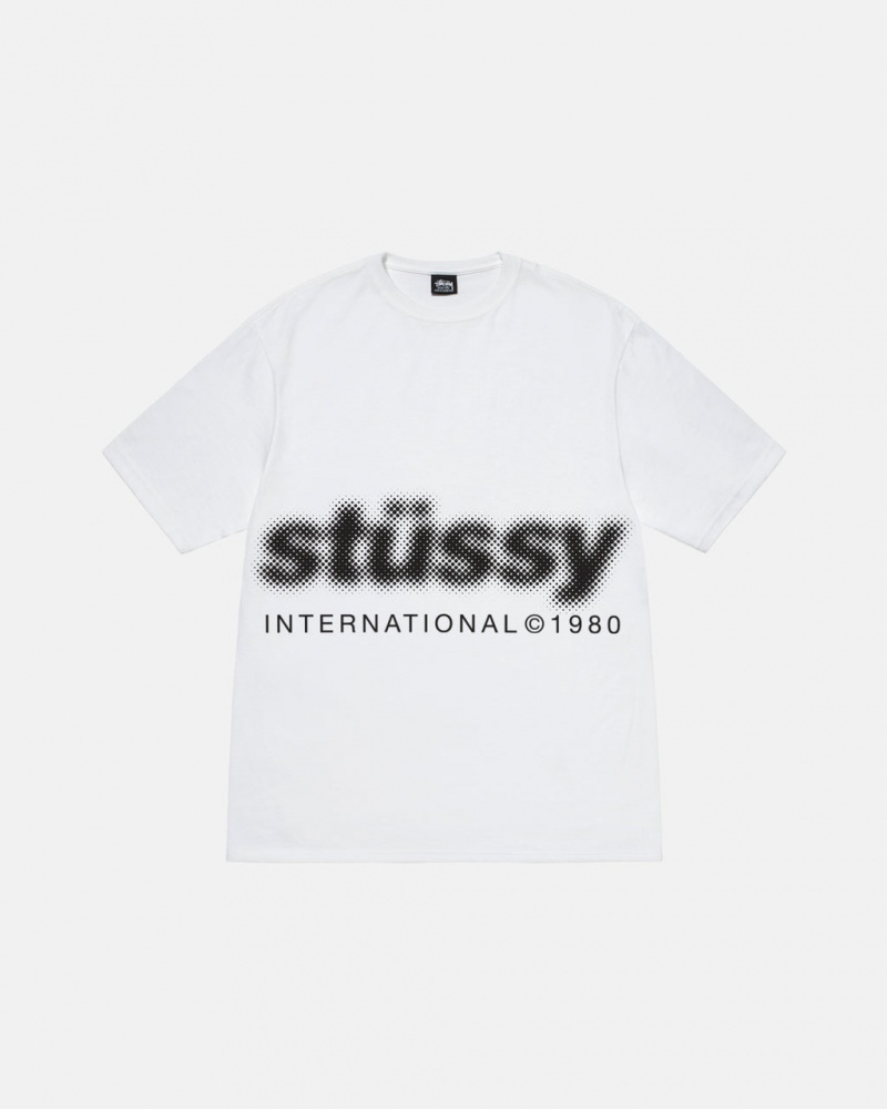 Stussy Blur Tee - Unisex Shortsleeve Blancos | YMXGT13206