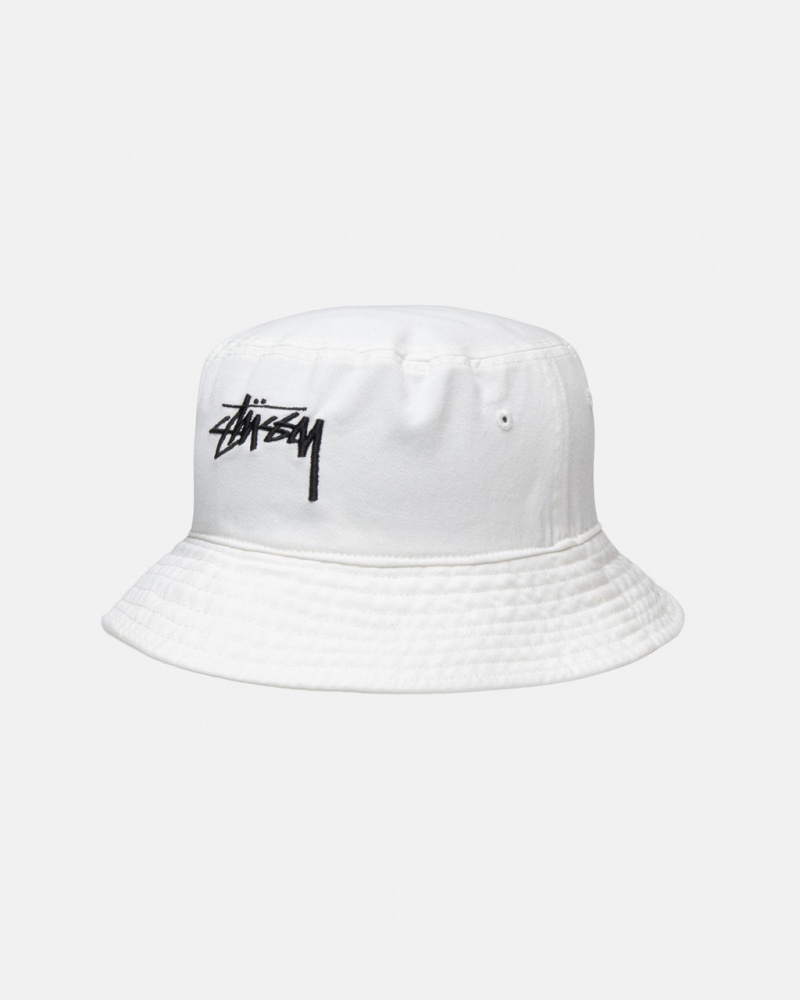 Stussy Bucket Hat Big Stock - Unisex Beige | MXNZX25772