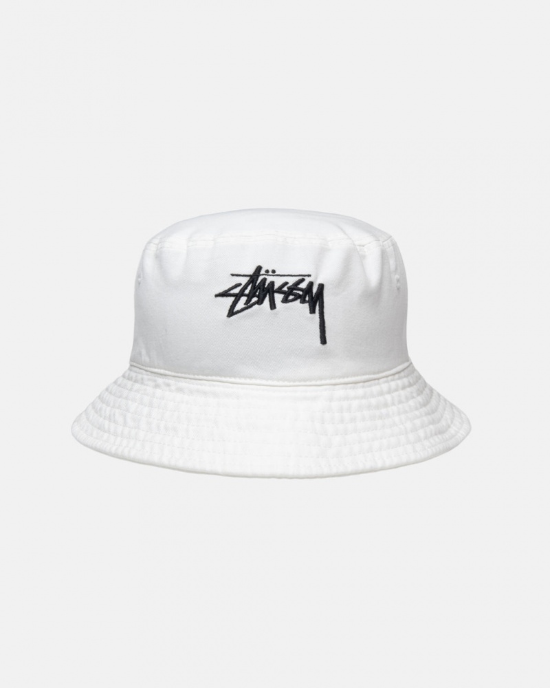 Stussy Bucket Hat Big Stock - Unisex Beige | MXNZX25772