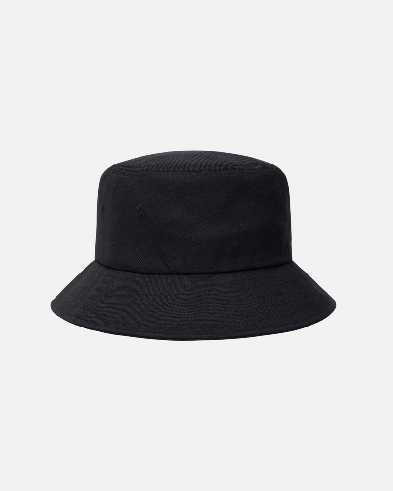 Stussy Bucket Hat Big Stock - Unisex Negros | MXICD39321