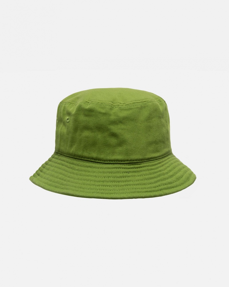 Stussy Bucket Hat Big Stock - Unisex Verdes | MXJKU12879