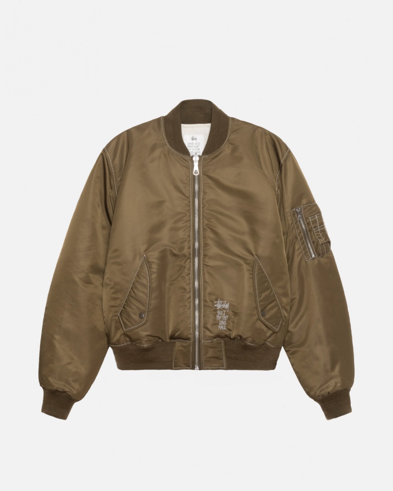 Stussy Built Reversible Bomber Jacket - Unisex Jackets Marrom | PMXQX18998