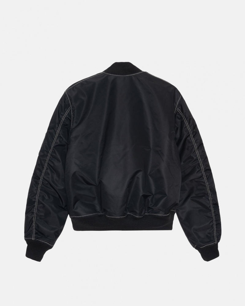 Stussy Built Reversible Bomber Jacket - Unisex Jackets Negros | EMXHC21393