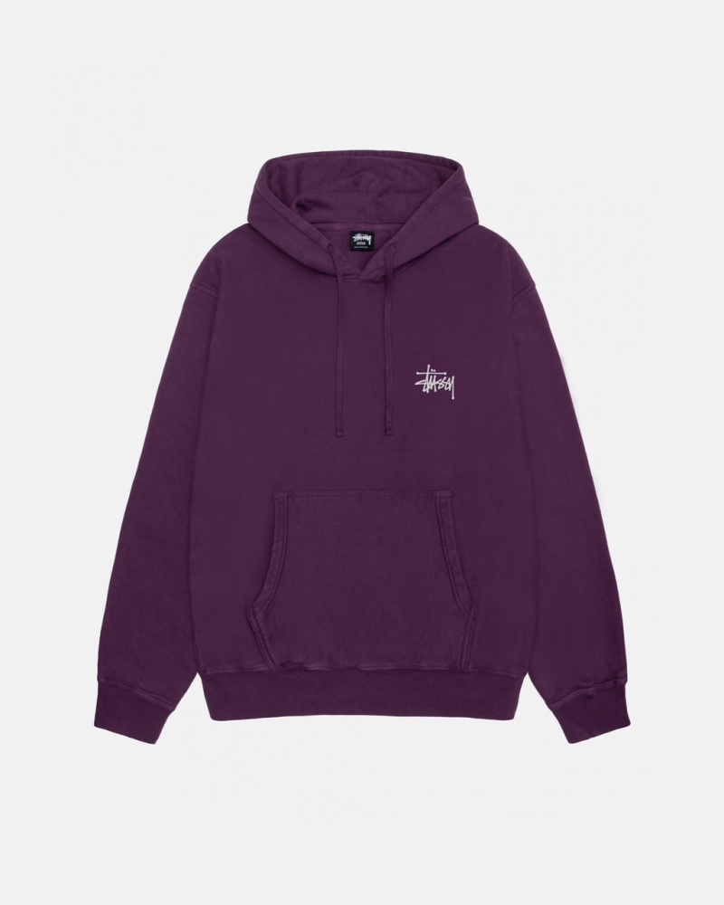 Stussy Built Tough Hoodie Pigment Dyed - Unisex Hoodies Morados | BMXSO62731