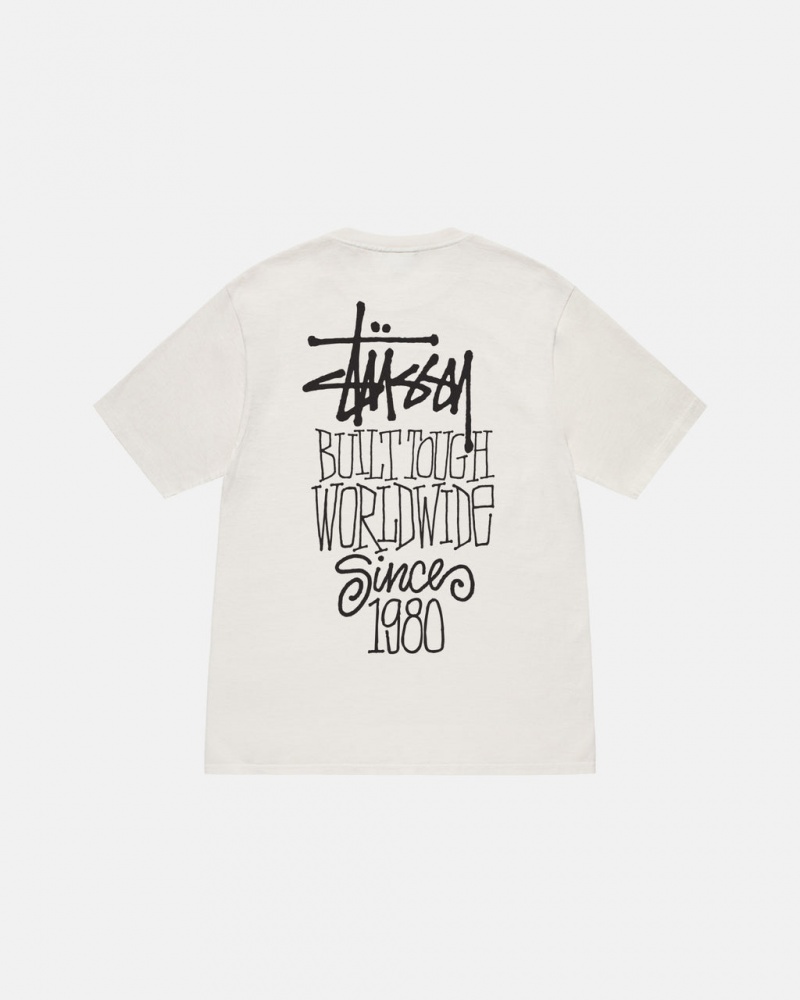 Stussy Built Tough Tee Pigment Dyed - Unisex Shortsleeve Beige | YMXGT10468