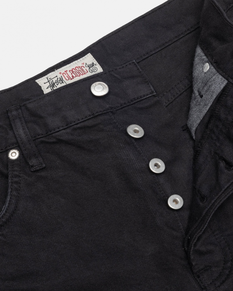 Stussy Classic Jean Overdyed - Unisex Denim Negros | MXDYB32842