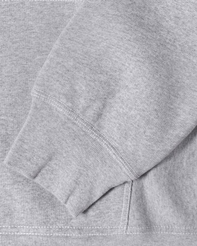 Stussy Contrast Stitch Label Hoodie - Unisex Hoodies Grises | QMXUV21284