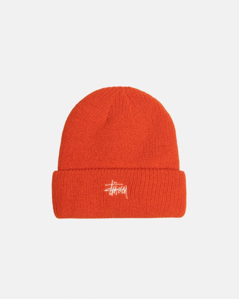 Stussy Cuff Beanie Basic - Unisex Naranjas | MXXBR55779