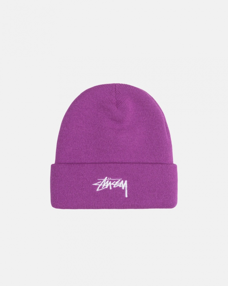 Stussy Cuff Beanie Stock - Unisex Morados | QMXUV77979