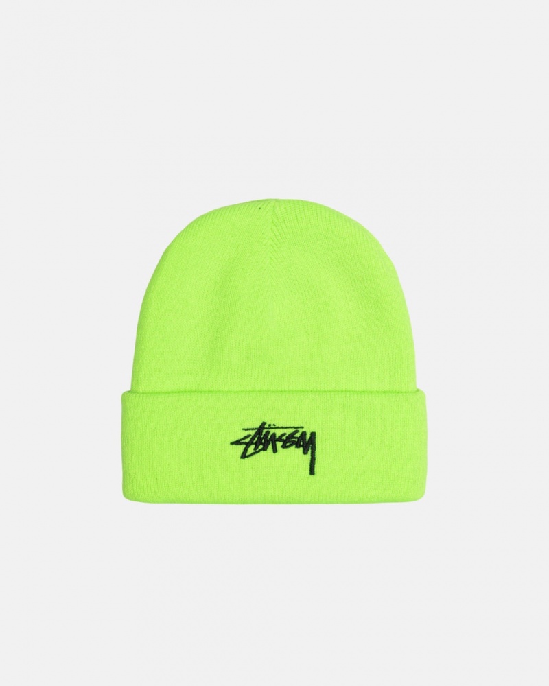 Stussy Cuff Beanie Stock - Unisex Verdes | DMXVO26829