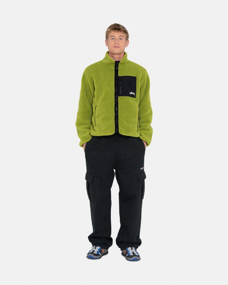 Stussy Deporte Cargo Fleece Pant - Men&s Pants Negros | QMXUV20463