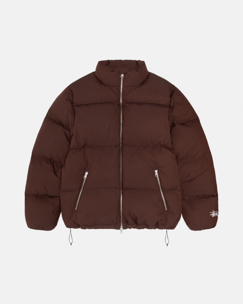 Stussy Down Puffer Nylon - Unisex Jackets Marrom | DMXVO23623