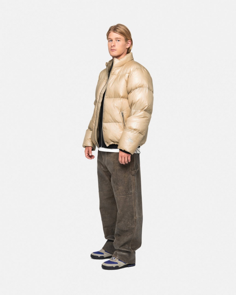 Stussy Down Puffer Parachute Ripstop - Unisex Jackets Dorados | GMXEC68442