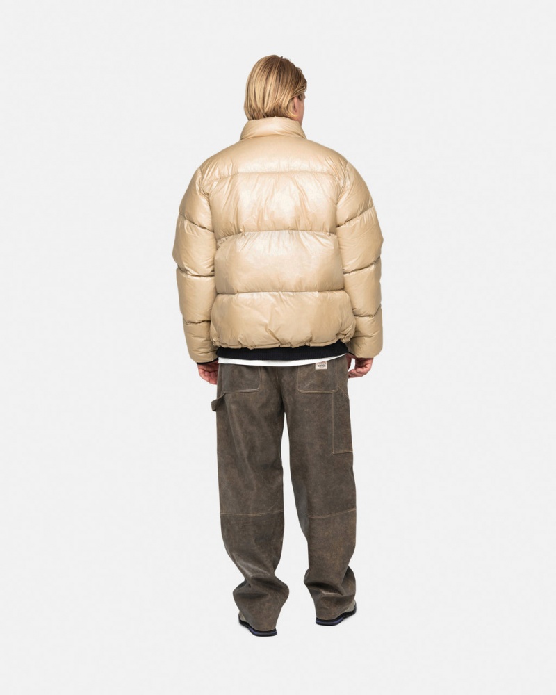 Stussy Down Puffer Parachute Ripstop - Unisex Jackets Dorados | GMXEC68442