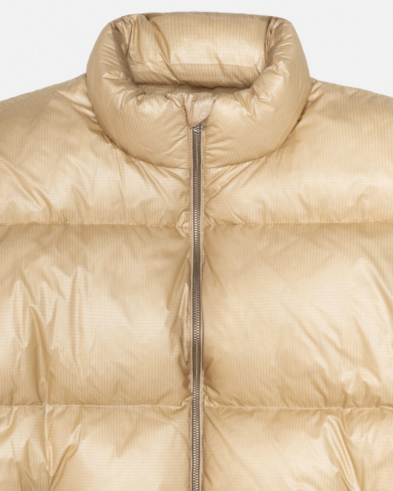 Stussy Down Puffer Parachute Ripstop - Unisex Jackets Dorados | GMXEC68442