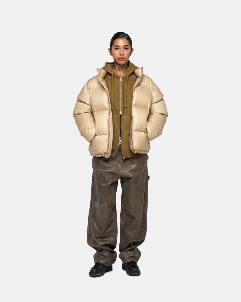 Stussy Down Puffer Parachute Ripstop - Unisex Jackets Dorados | GMXEC68442