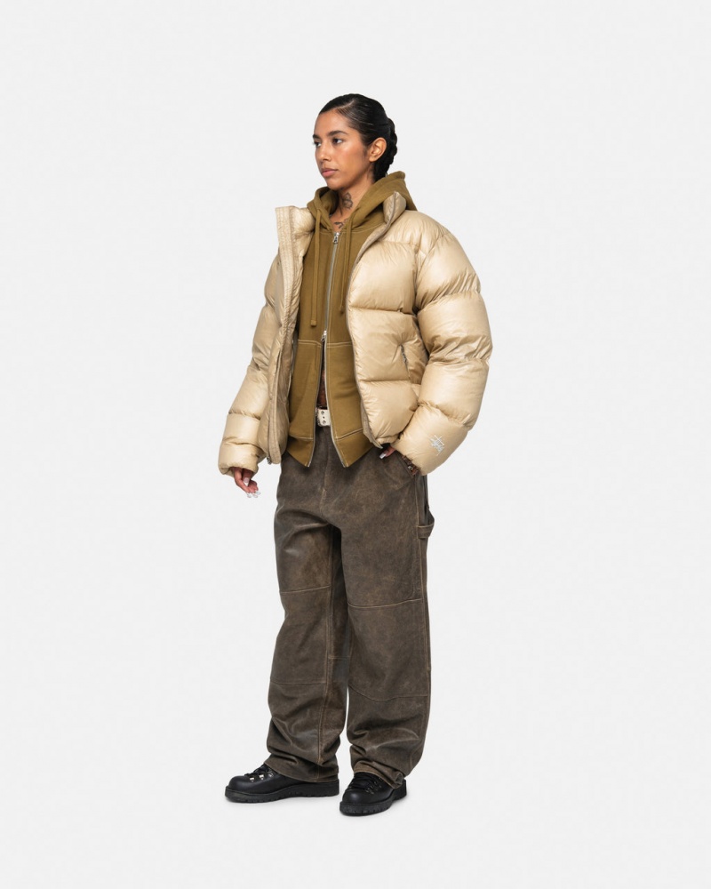 Stussy Down Puffer Parachute Ripstop - Unisex Jackets Dorados | GMXEC68442