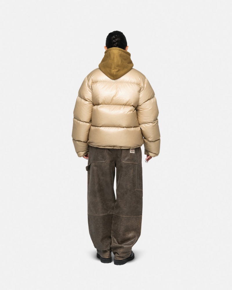 Stussy Down Puffer Parachute Ripstop - Unisex Jackets Dorados | GMXEC68442