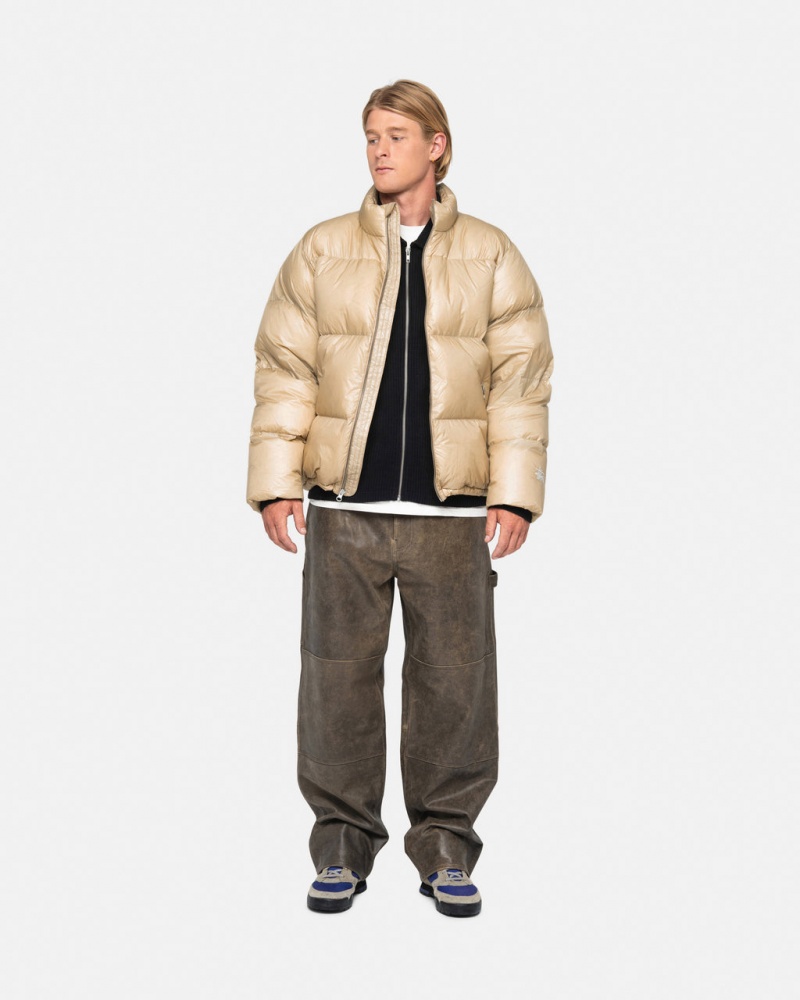 Stussy Down Puffer Parachute Ripstop - Unisex Jackets Dorados | GMXEC68442