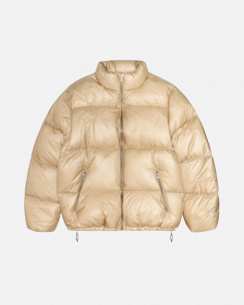 Stussy Down Puffer Parachute Ripstop - Unisex Jackets Dorados | GMXEC68442