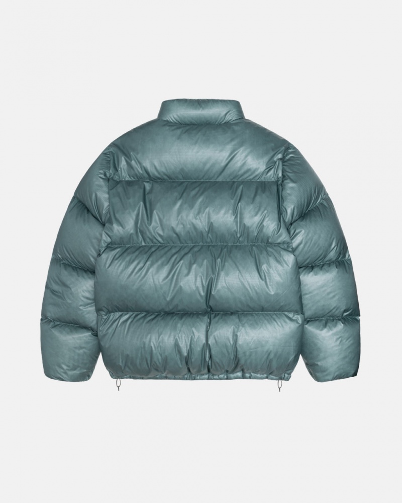 Stussy Down Puffer Parachute Ripstop - Unisex Jackets Azules | QMXUV86659