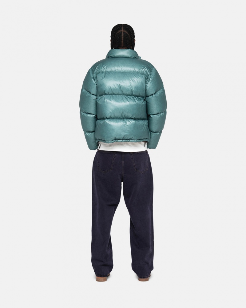 Stussy Down Puffer Parachute Ripstop - Unisex Jackets Azules | QMXUV86659