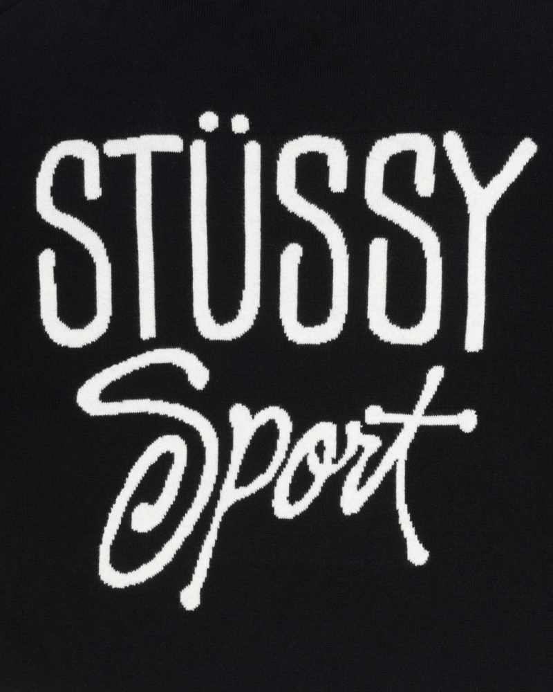 Stussy Hockey Sueter - Unisex Sweaters Knits Negros | DMXVO49132