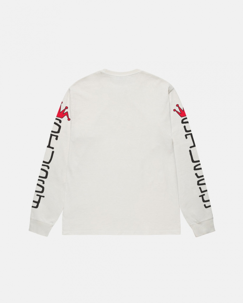 Stussy Jumbo LS Tee Pigment Dyed - Unisex Longsleeve Beige | MXJVR37813