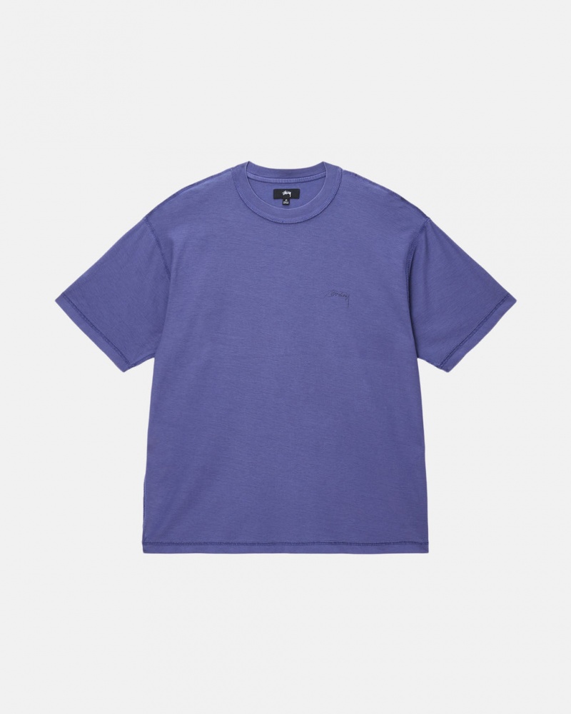 Stussy Lazy Tee - Unisex Longsleeve Azules Oscuro | MXZDE56083