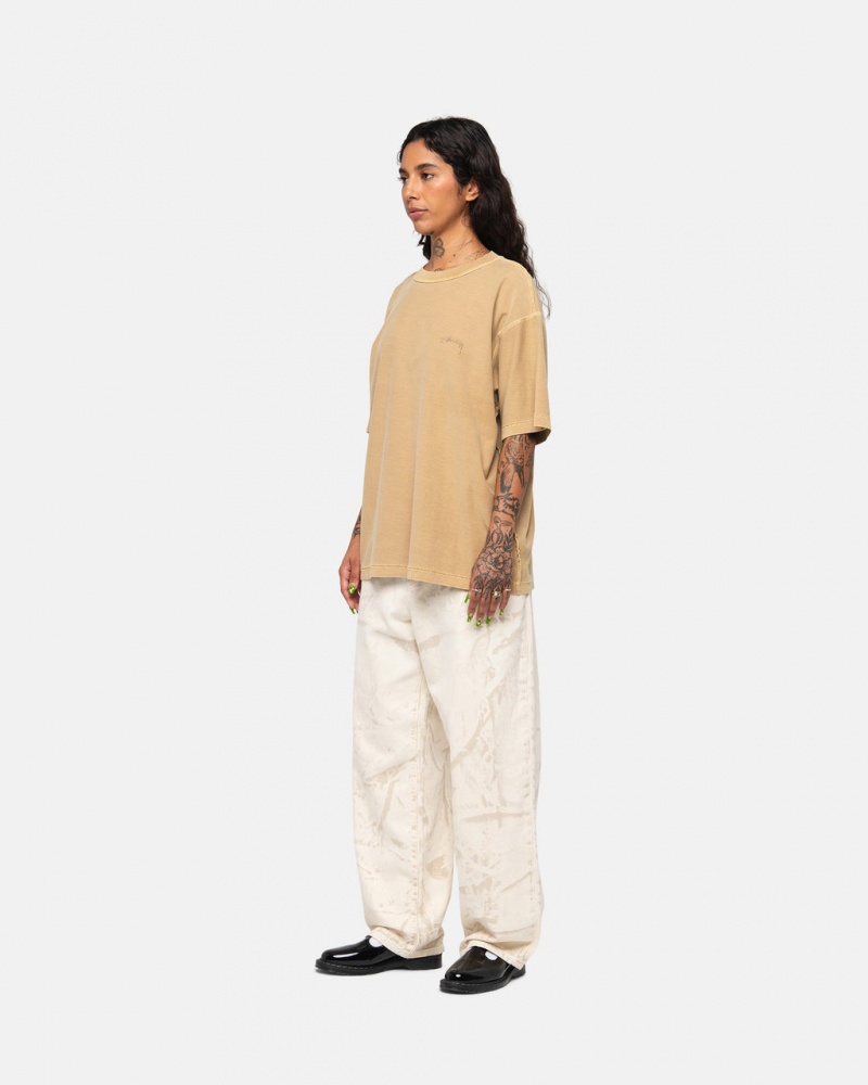 Stussy Lazy Tee - Unisex Longsleeve T-Shirts Dorados | LMXTR24582