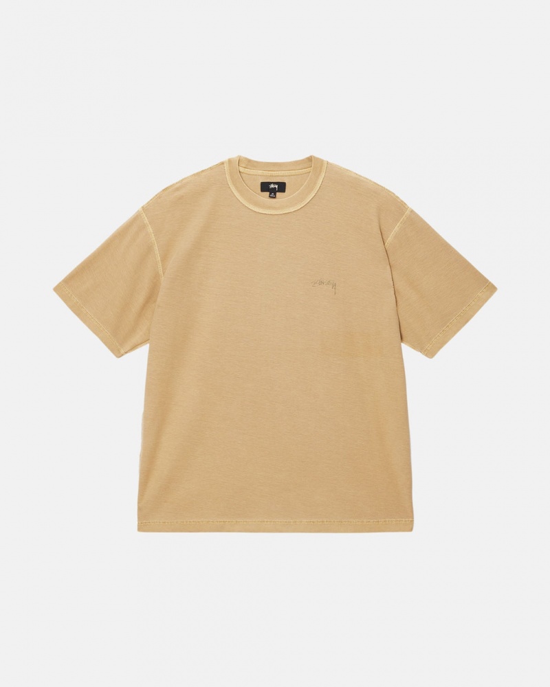 Stussy Lazy Tee - Unisex Longsleeve T-Shirts Dorados | LMXTR24582