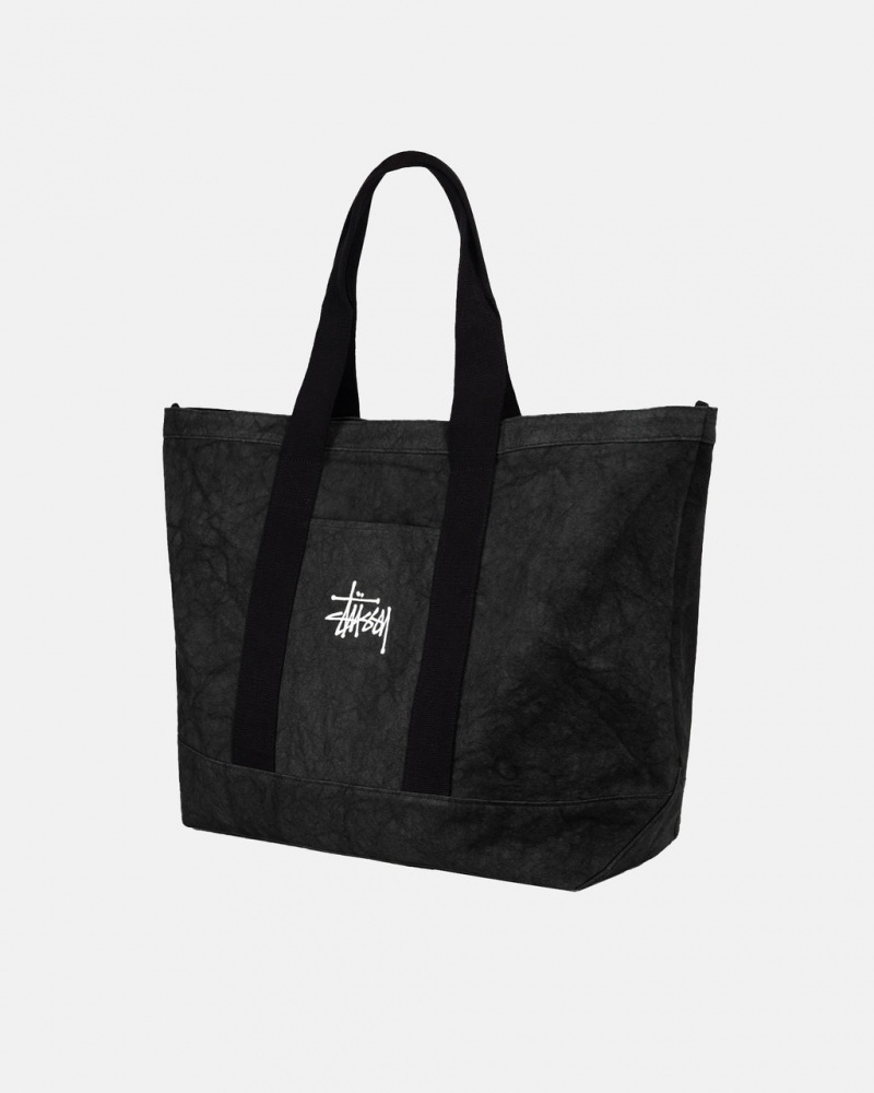 Stussy Lona Extra Large Tote Bag - Unisex Bags Negros | YMXVQ83793