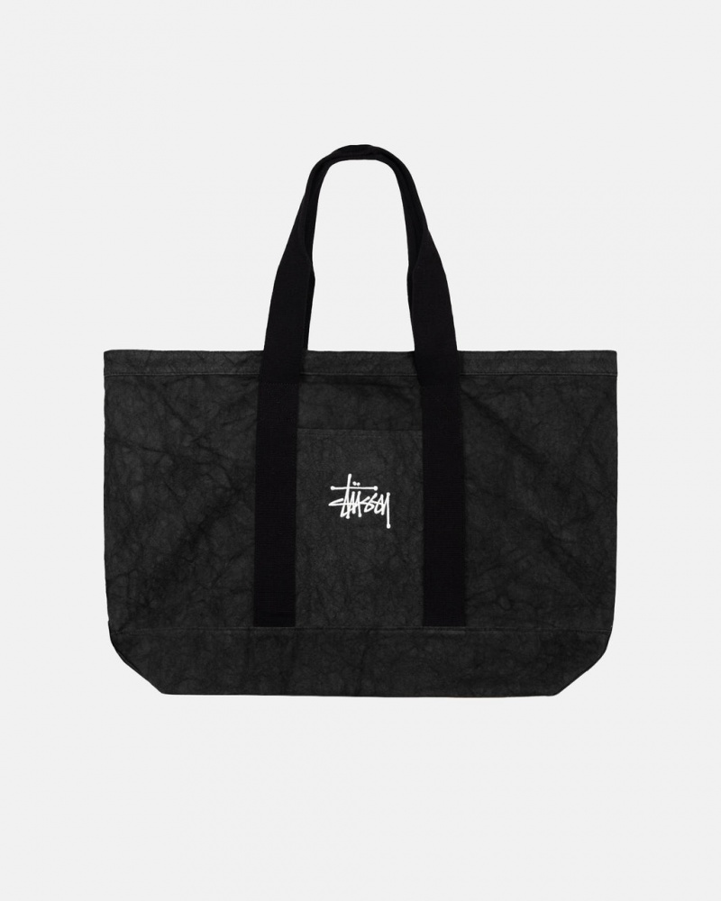 Stussy Lona Extra Large Tote Bag - Unisex Bags Negros | YMXVQ83793