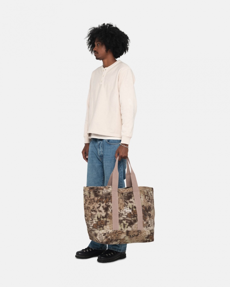 Stussy Lona Extra Large Tote Bag - Unisex Bags Marrom | PMXQX91110