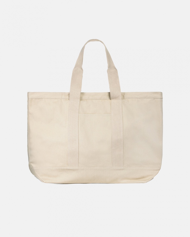 Stussy Lona Extra Large Tote Bag - Unisex Bags Beige | MMXHR16303