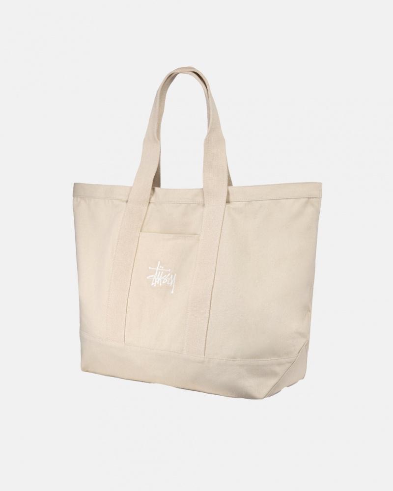 Stussy Lona Extra Large Tote Bag - Unisex Bags Beige | MMXHR16303