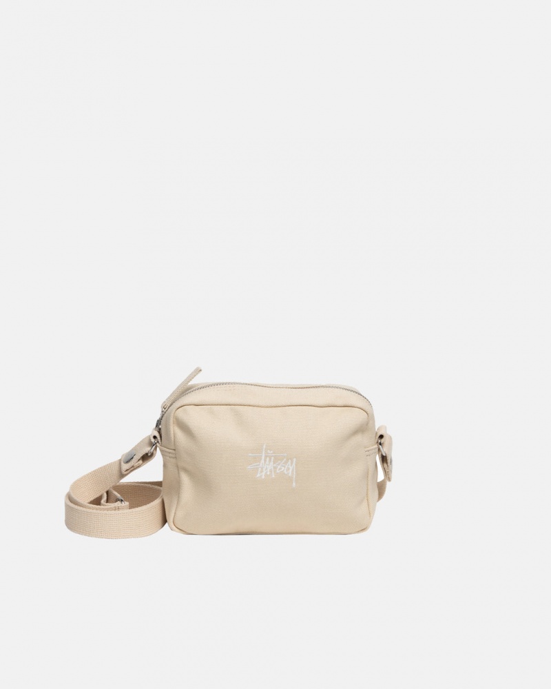 Stussy Lona Side Pouch - Unisex Bags Beige | QMXUV17178