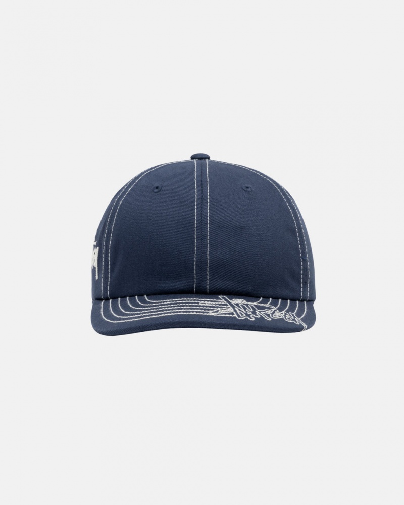 Stussy Low Pro Basic Stitch Strapback - Unisex Azul Marino | LMXSX31672