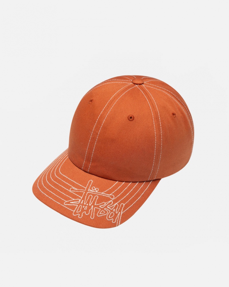 Stussy Low Pro Basic Stitch Strapback - Unisex Naranjas | PMXER39382