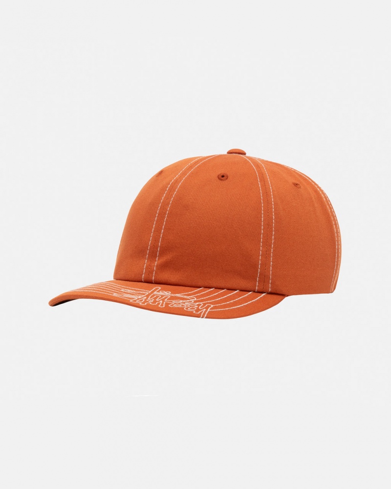 Stussy Low Pro Basic Stitch Strapback - Unisex Naranjas | PMXER39382