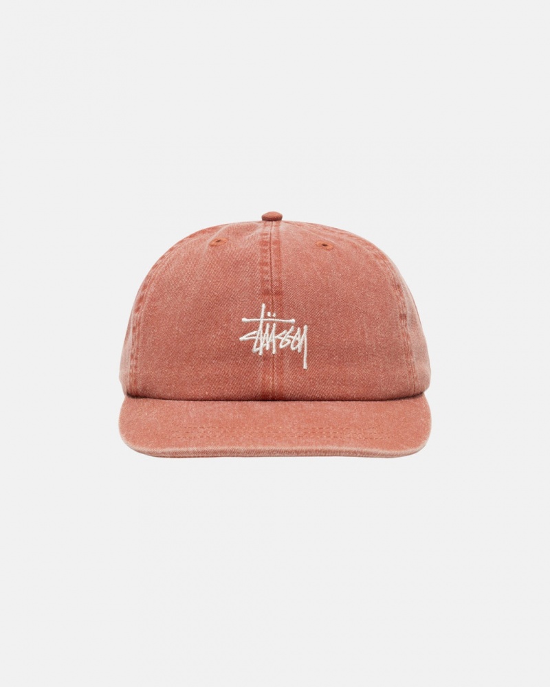 Stussy Low Pro Basic Washed Strapback - Unisex Marrom | MXJVR33915